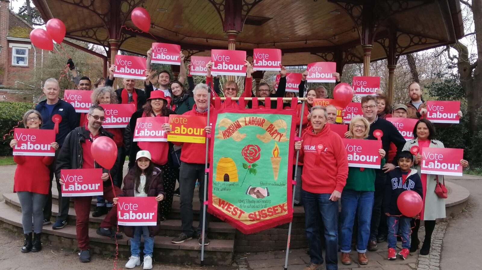 Horsham Labour Launch in Horsham Park